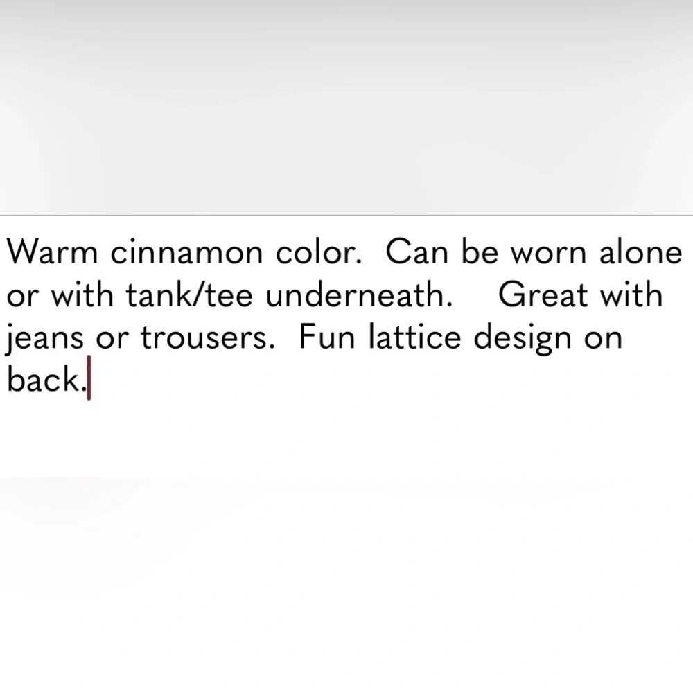 No Boundaries cable knit sweater with lattice back